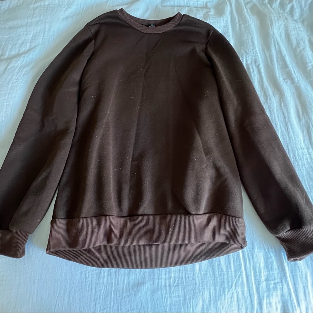 Brown crewneck, Shein, Size: medium